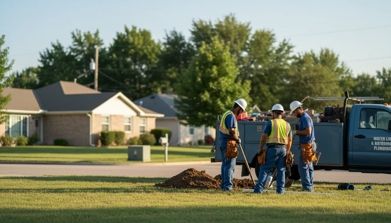 Residential water line and bathroom plumbing service in Emblem, WY